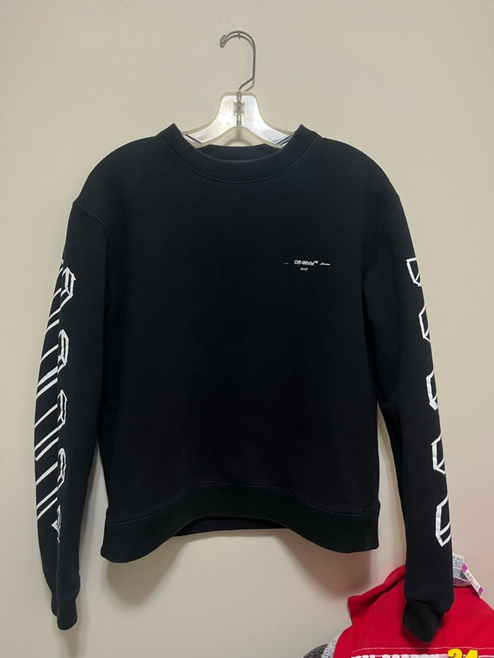 Off-White Black Center Logo Crewneck Sweatshirt